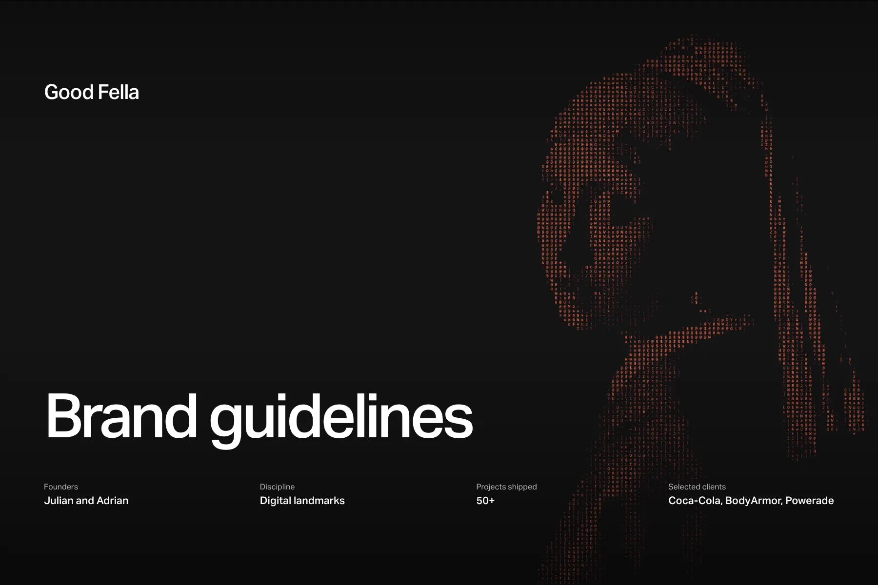 The Good Fella brand guideline, published as a website