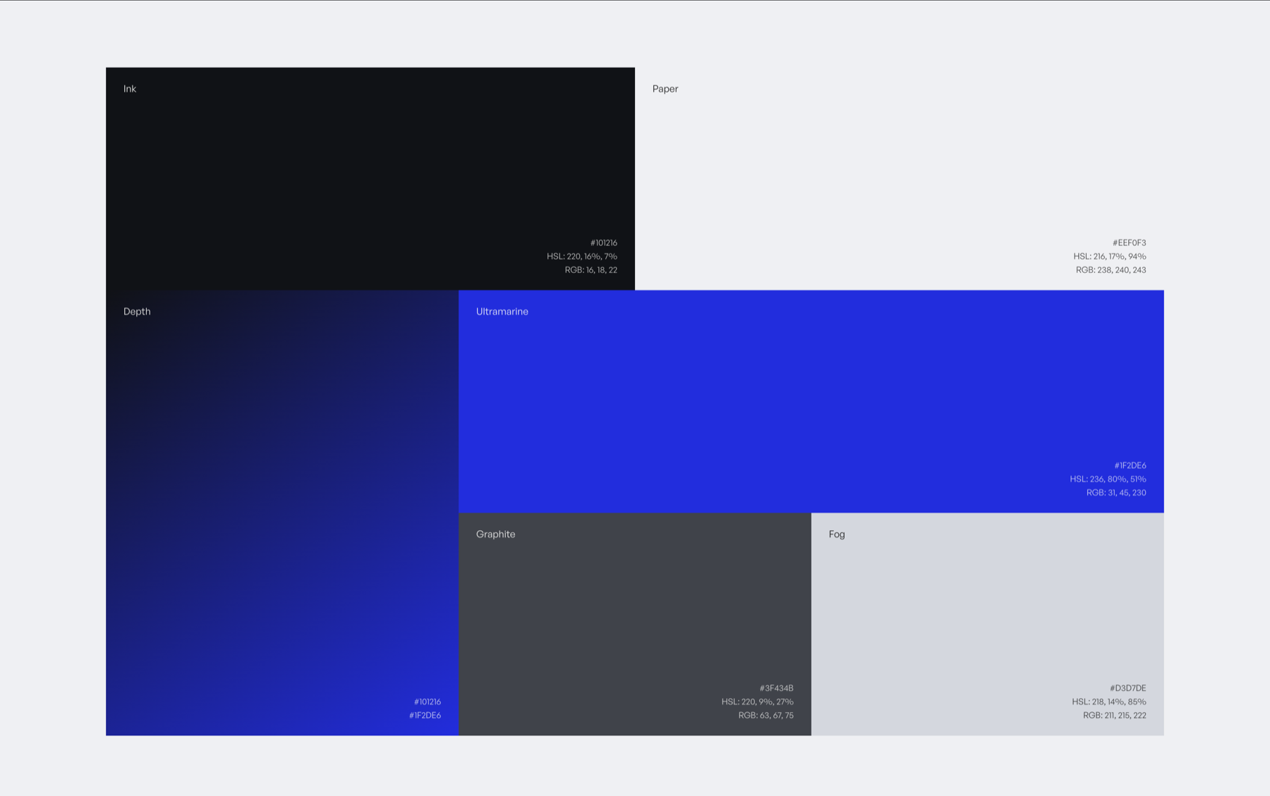 VANTA's color section on the live guideline