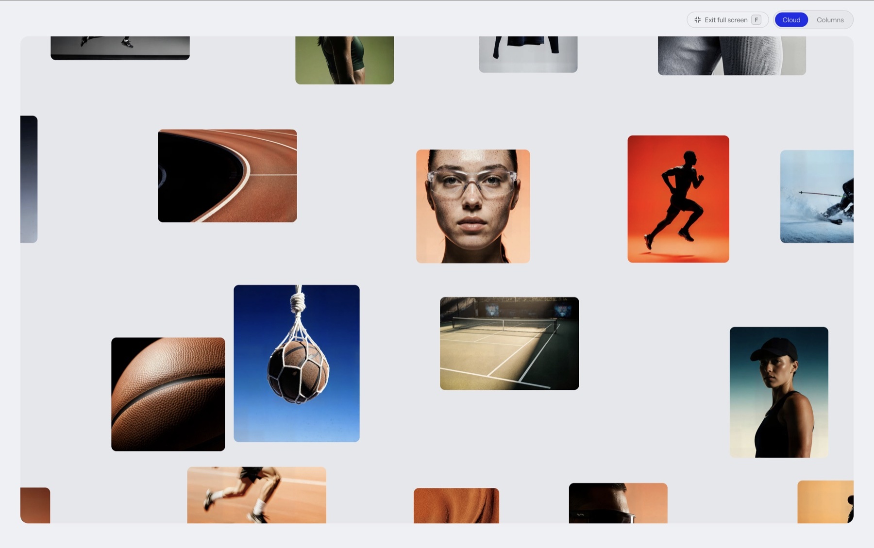 VANTA's moodboard section on the live guideline