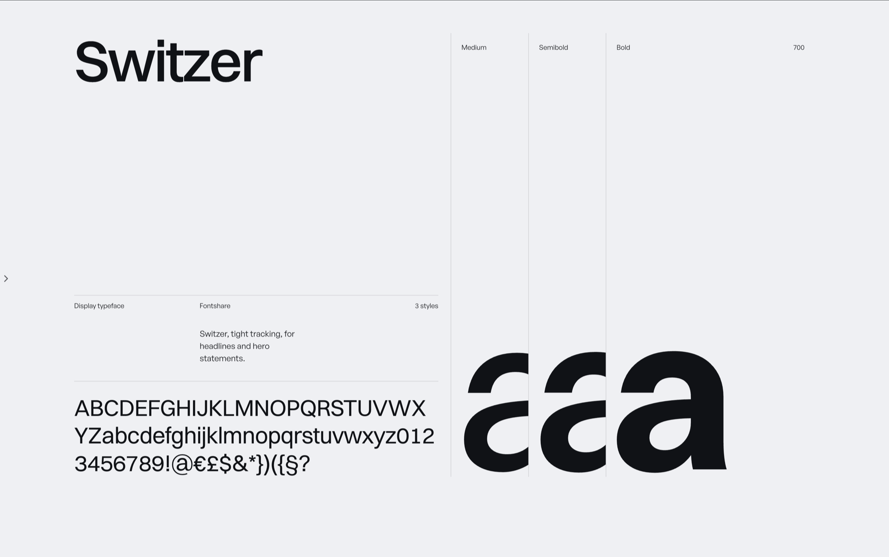 VANTA's typography section on the live guideline